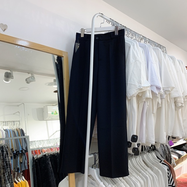 200324 Quần vải ống suông nữ ulzzang chất tuyết mưa cạp cao có size (khoá trước)