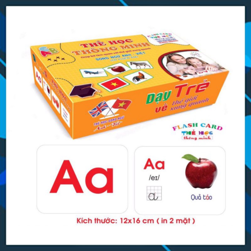 BỘ THẺ HỌC THÔNG MINH CHO BÉ GỒM 18 CHỦ ĐỀ _ THẺ HỌC SONG NGỮ CHO BÉ [GIÁ GỐC]