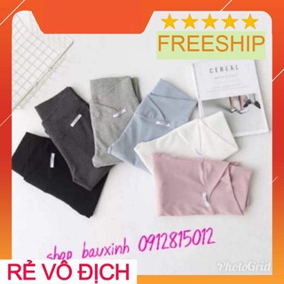 Quần BẦU legging cạp chéo chất zip xịn