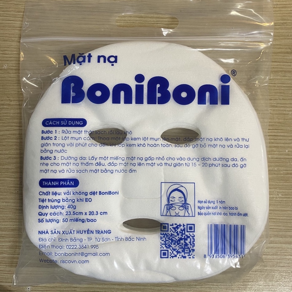 Mặt nạ giấy khô BoniBoni bịch 50 miếng