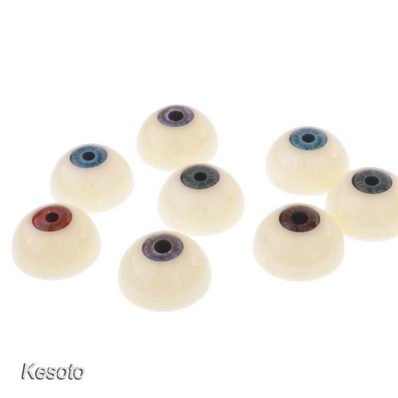 [KESOTO] 5 Pairs 30mm Half Round Plastic Dolls Eyes Eyeballs Doll DIY Making Supplies