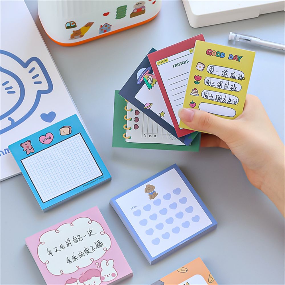 Set 50 tờ giấy ghi chú họa tiết dễ thương tiện dụng