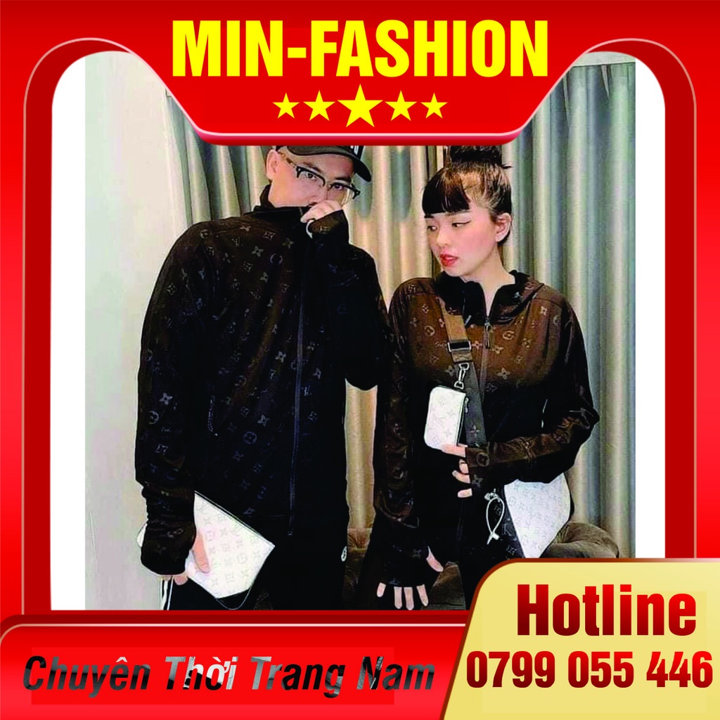 Áo khoác chống nắng nam/nữ LV vân nổi chất vải umi dày dặn có mũ vải mềm mát thoáng khí cao cấp MINFASHION