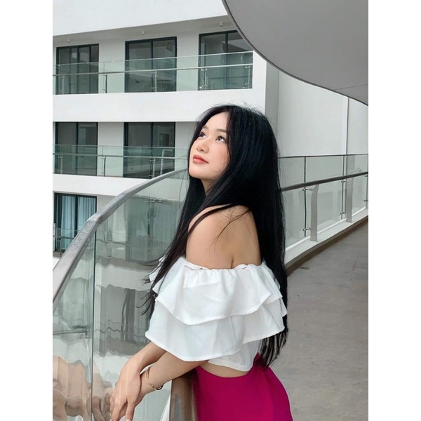 Áo 2 dây bèo ngang vai