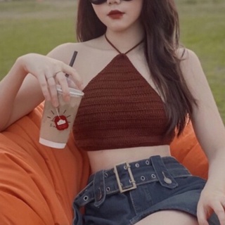 Thera crochet-Áo len móc yếm handmade màu tự chọn