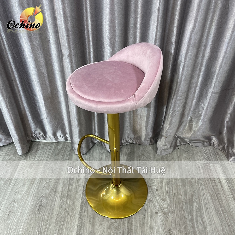 Ghế Quầy Lễ Tân,Ghế Quầy Bar Mẫu TỰA THẤP Chân Vàng K1 Tĩnh Điện Điều Chỉnh Độ Cao 60/80 Và Xoay 360 Độ