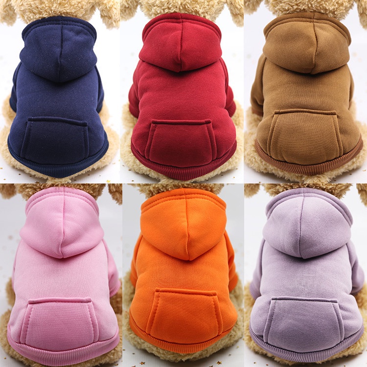 Áo cho chó mèo hoodie mùa đông lót nỉ bông ấm áp nhiều mẫu lựa chọn - Dacote