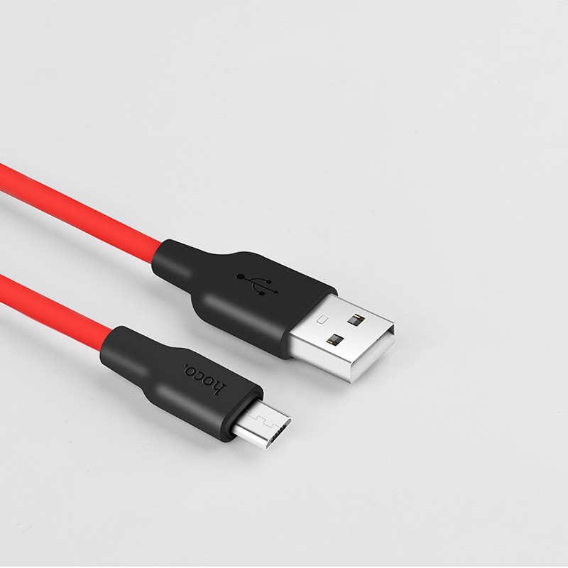 Cáp Sạc Nhanh Micro USB Hoco X21  - Silicon Chống Cháy -Chống Rối - Chính Hãng