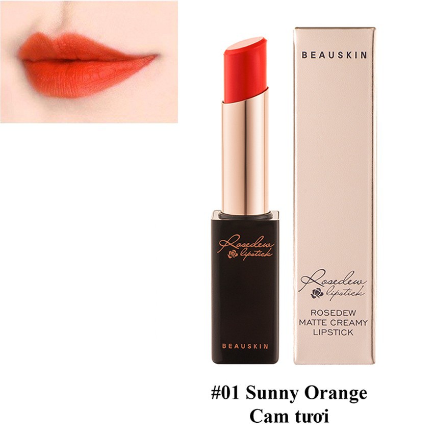 SON LÌ BEAUSKIN ROSEDEW MATTE CREAMY LIPSTICK 01