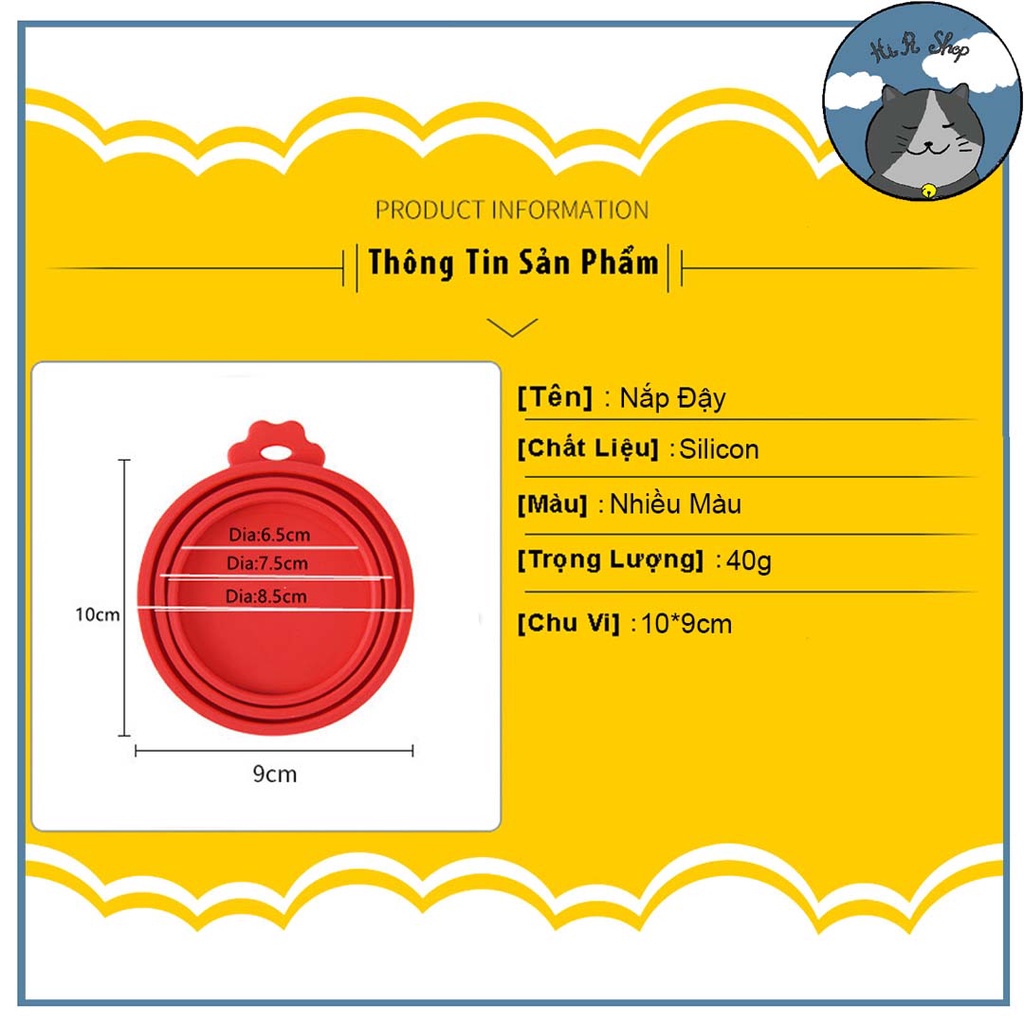 Nắp Đậy Thức Ăn Silicon  Cho Chó Mèo Nắp Đậy Hộp Pate, Súp Dành Cho Thú Cưng