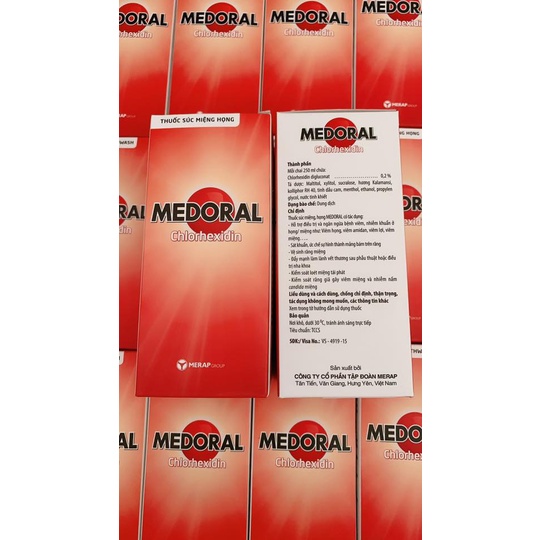 ✅CHAI LỚN MEDORAL nước súc miệng họng 250ml
