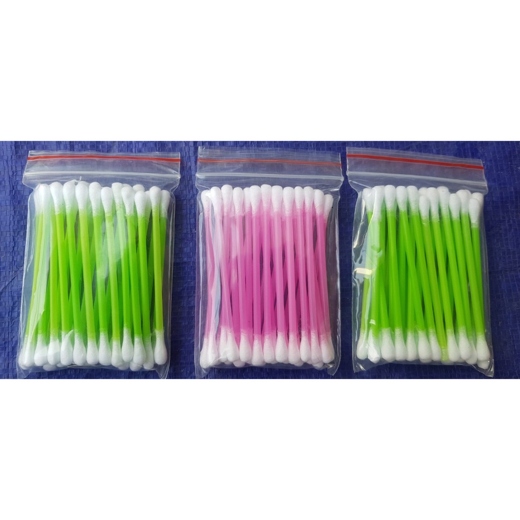 Bịch Bông tăm nhỏ 30 cây nhiều màu như hình