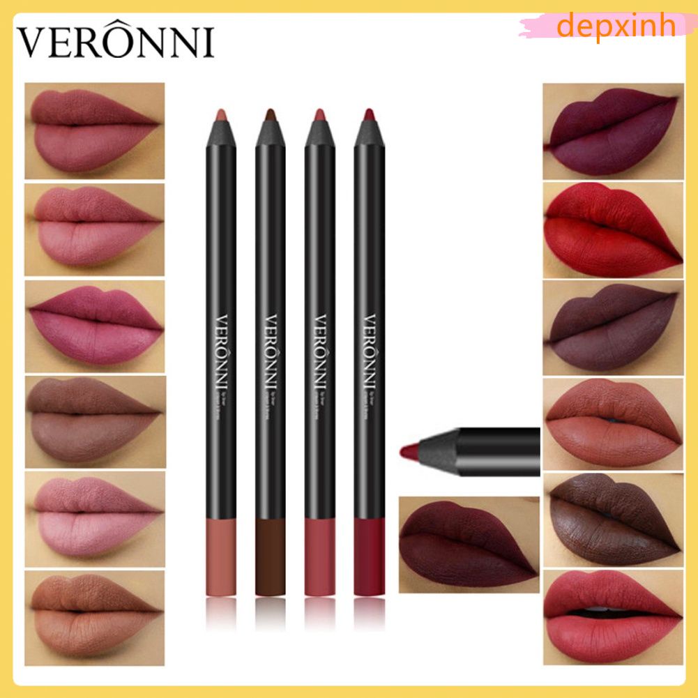 Chứng Khoán sẵn sàng Matte Son môi lỏng Lip Cream lâu dài không thấm nước Lip Tint Liptint Matte Lip Đất Sét Bút Chì Môi Lót Môi son bóng Son Môi Trang Điểm Đường Viền Matte Kéo Dài Kẻ Viền COD