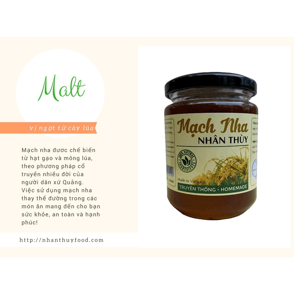 Mạch nha Quảng Ngãi từ gạo và Mộng Lúa