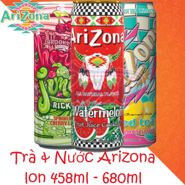 (9 vị) Trà & Nước Arizona lon 458ml - 680ml