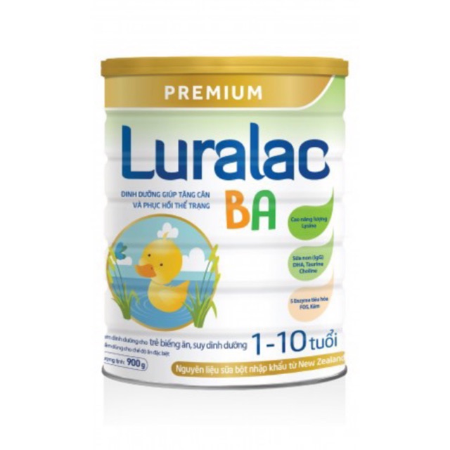 Sữa Luralac BA dành cho trẻ biếng ăn loại 900gr