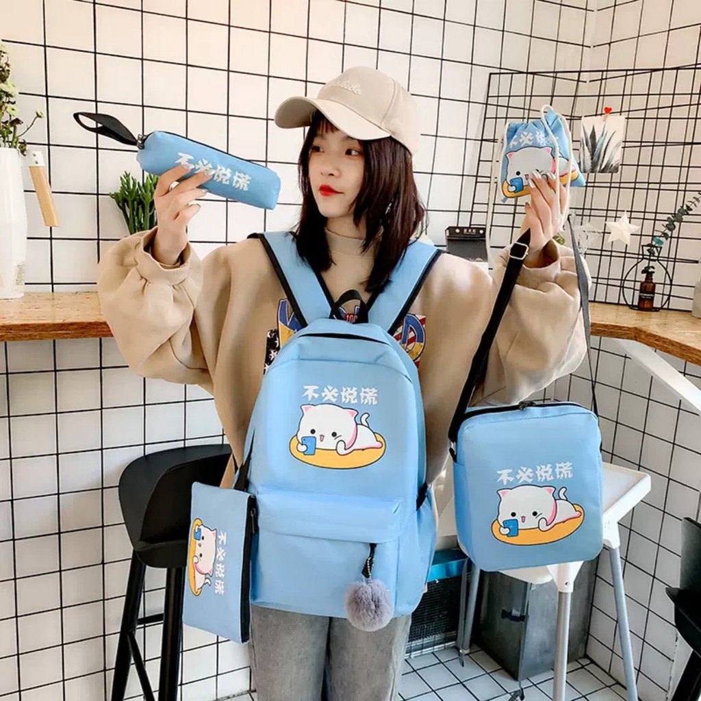 set 4 món balo đi học đẹp