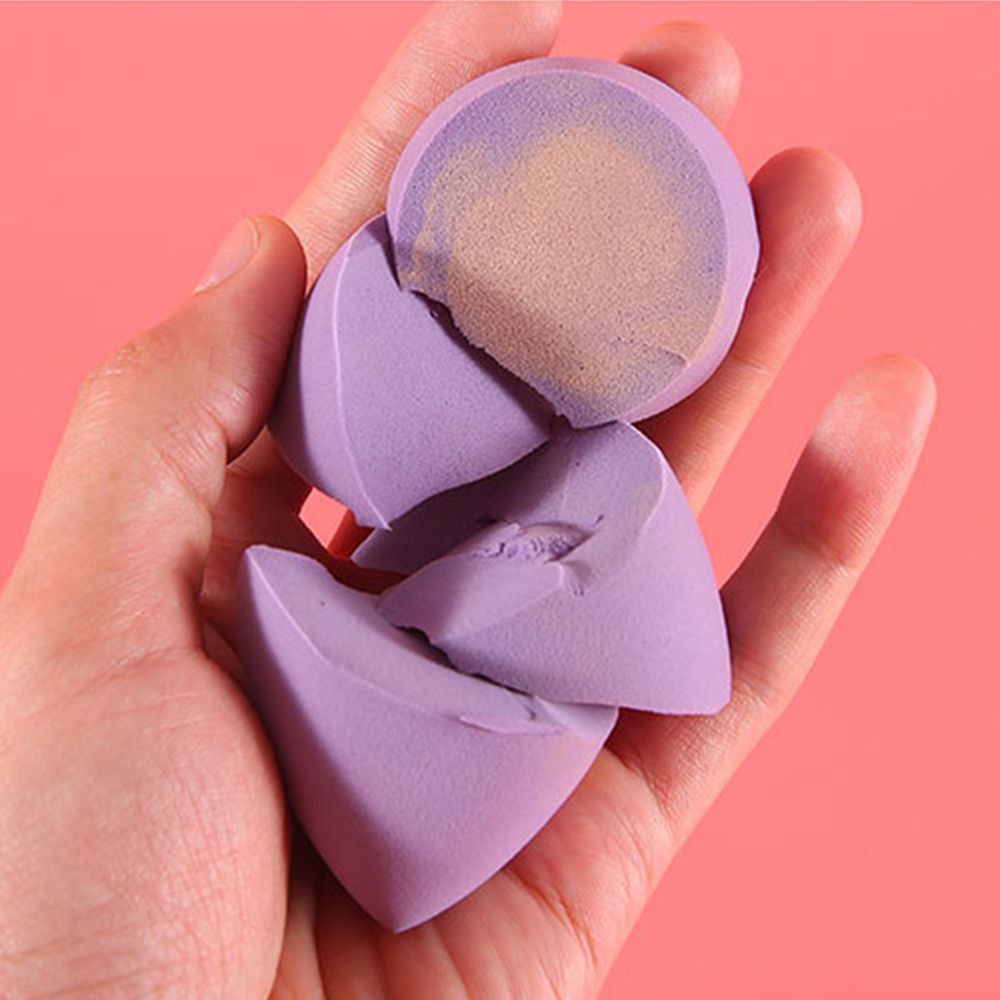 [Hàng mới về] Set 4 mút trang điểm ướt / khô hình quả trứng / nấm nhiều màu tiện lợi dễ sử dụng