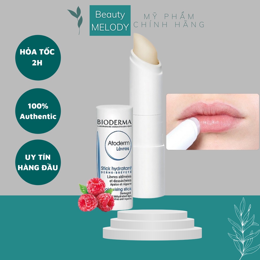 Son Dưỡng làm mềm môi khô nứt nẻ Bioderma Atoderm Stick Levres 4g