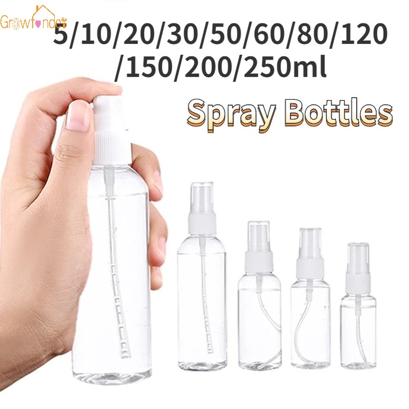 Bình Nhựa Trong Suốt Dạng Xịt 5/10/20/30/50/80/120/150/200/250ml Dùng Đựng Mỹ Phẩm Khi Đi Du Lịch
