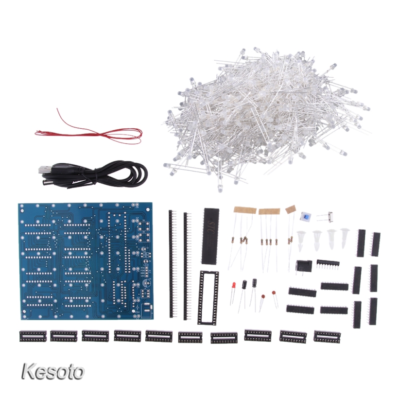 DIY 3D8 LED mini Cube 8*8*8 CUBE 8 Kits/Junior Gift support for Arduino