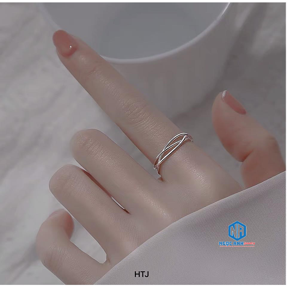 Nhẫn Bạc, nhẫn nữ dáng mở rễ đeo. Bạc_Ngọc Anh