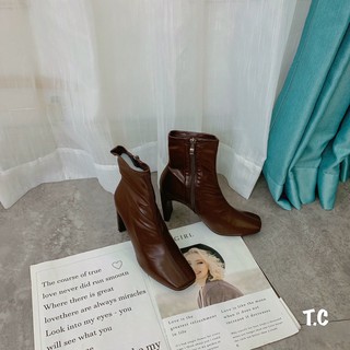 Boot gót dẹt da ôm fullbox