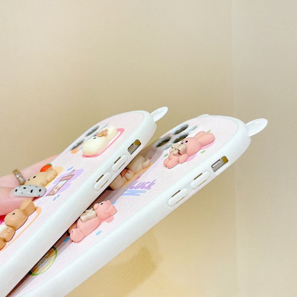 Ốp Điện Thoại tpu Mềm Hình Thỏ Dễ Thương Cho iPhone 7 8 X XS XR XS max 7Plus 8Plus 11