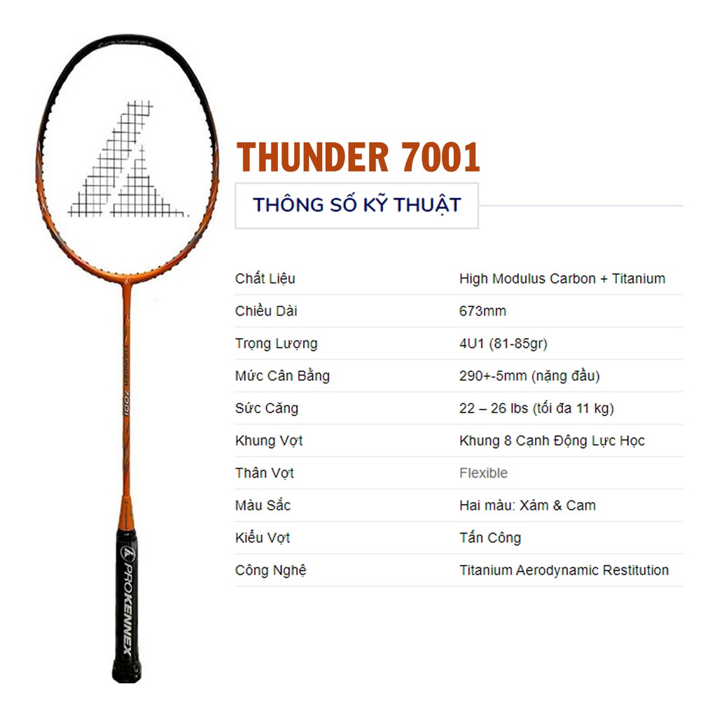 Vợt cầu lông ProKennex Thunder 7001