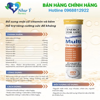 Sủi multi orangre tuýp 4g- tổng hợp vitamin - ảnh sản phẩm 1