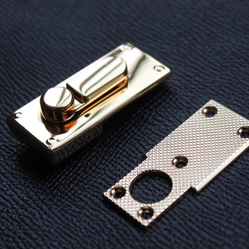 Khoá xoay chữ nhật mạ vàng 24k - phụ kiện làm đồ da túi ví handmade
