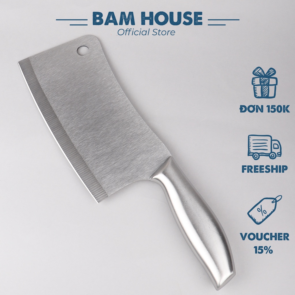 Dao chặt xương thịt Bam House chất liệu inox cán đúc cao cấp DCX07