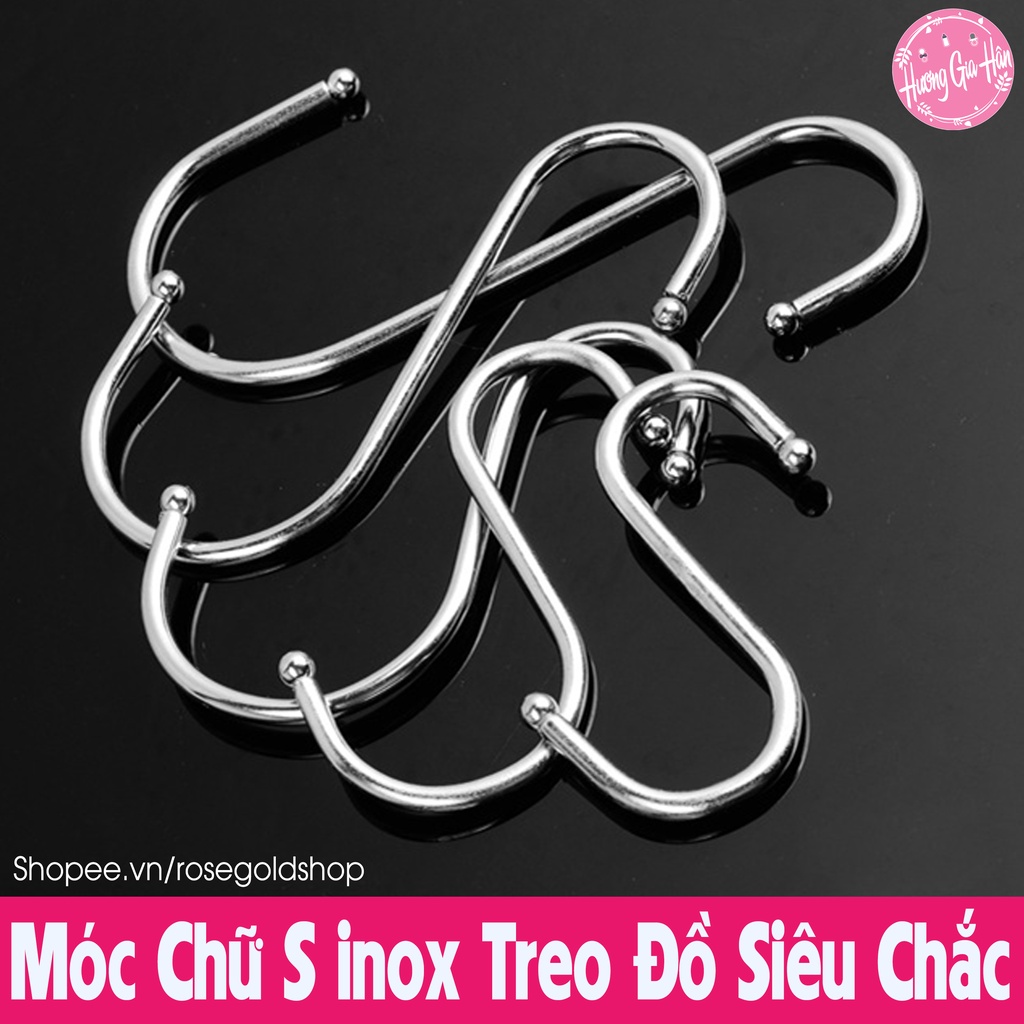 Móc Chữ S inox (Loại Cao Cấp Có Đầu Tròn) Treo Đồ Siêu Chắc - Treo Hàng Hóa