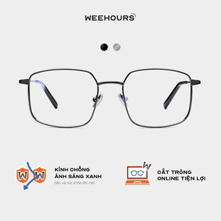 Kính chống ánh sáng xanh WEEHOURS SLEEK, kính cận nam/nữ, dáng vuông thời trang, chất liệu kim loại không gỉ
