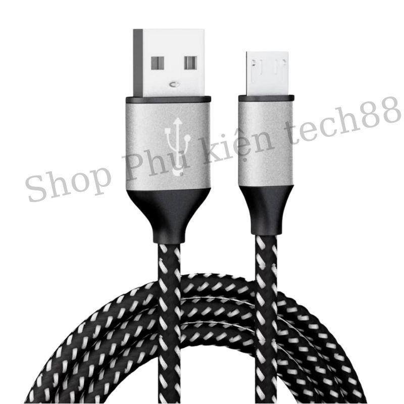 [Sạc Nhanh] Dây sạc Androi, oppo, xiaomi...,Cáp sạc cổng Micro USB thiết kế dây bện dù cho điện thoại androi