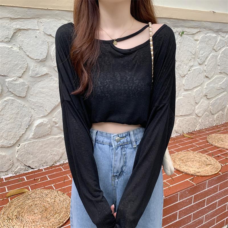 Áo Thun Mỏng Dáng Rộng Dài Tay Thời Trang Mùa Hè Hàng Mới Dành Cho Nữ 2022