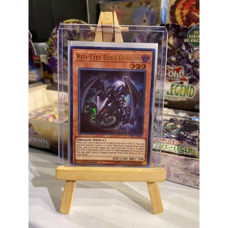 Lá bài thẻ bài Yugioh Red Eyes Baby Dragon - Ultra Rare - Tặng bọc bài nhựa bảo quản