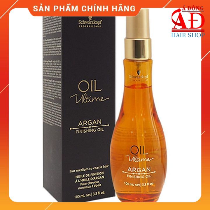[+Tặng mũ trùm][Chính hãng] TINH DẦU DƯỠNG TÓC SỢI VỪA ĐẾN DÀY SCHWARZKOPF ULTIME ARGAN FINISHING OIL ĐỨC 100ml