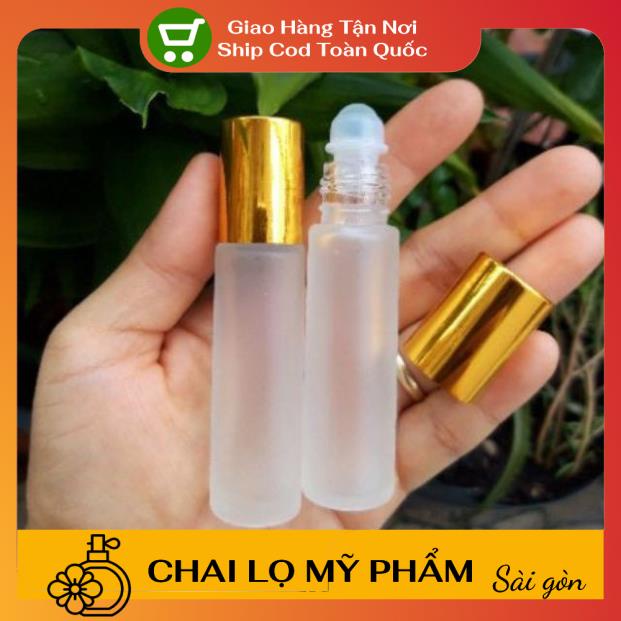 Lọ Chiết Nước Hoa ❤ SIÊU RẺ ❤ Lọ chiết nước hoa bi lăn 10ml nắp vàng đựng nước hoa , phụ kiện du lịch