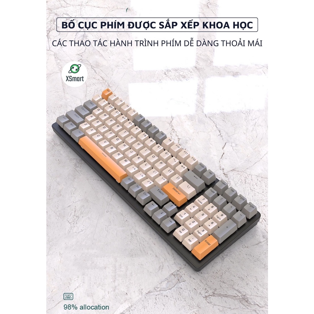 Bàn Phím Cơ Cao Cấp K3 Premium Gaming Nhiều Chế Độ Led Cực Đẹp, Trục Cơ Học Red Switch Dùng Cho Máy Tính, Laptop