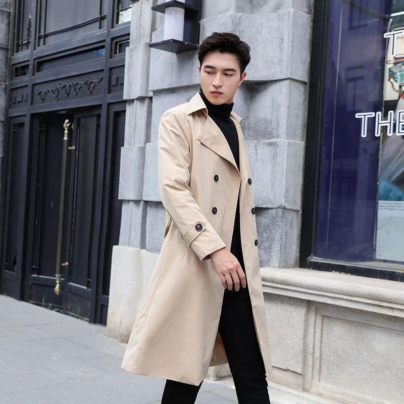 Áo khoác áo gió nam thời trang phong cách Hàn Quốc dáng dài quá đầu gối mẫu mỏng xuân thu