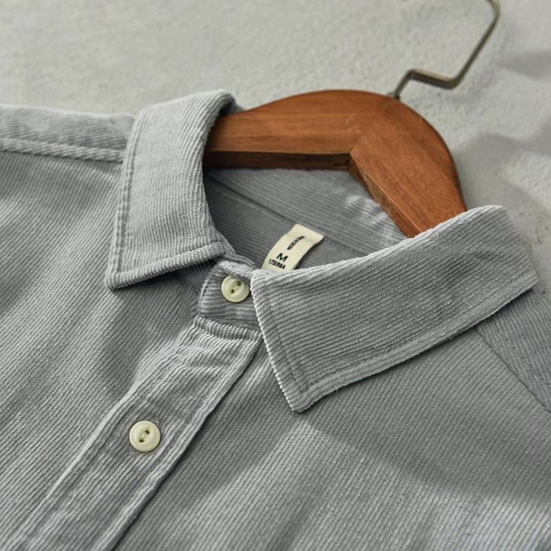 Áo Sơ Mi cotton Màu Sắc Đơn Giản Chất Lượng Cao Thời Trang Xuân Thu Cho Nam