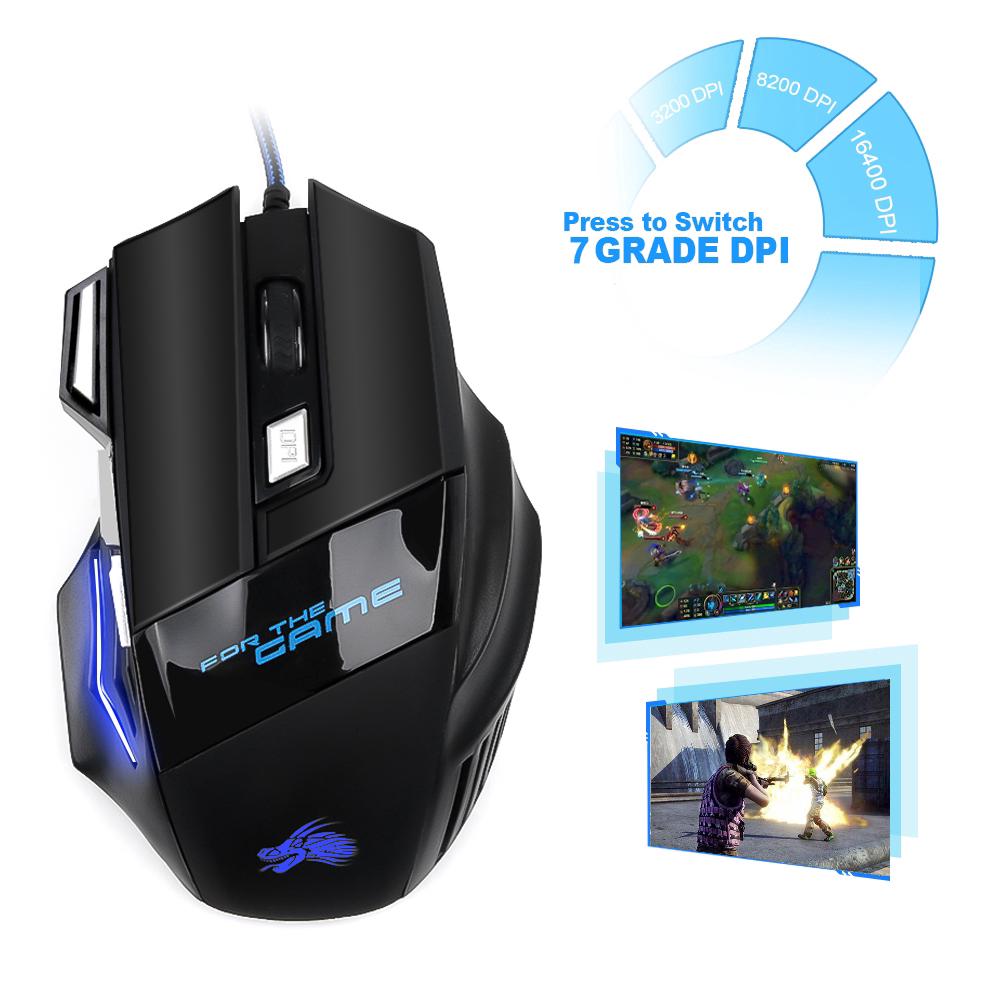 Chuột chơi game có dây đèn LED 7 nút