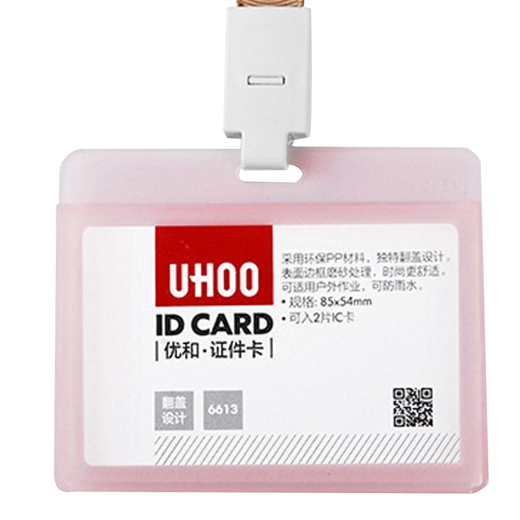 Thẻ ID Màu Trơn Đơn Giản Có Dây Đeo Chống Thấm Nước Tiện Lợi Dành Cho Học Sinh