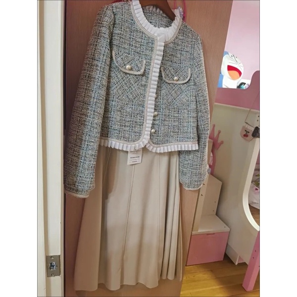 Áo khoác dạ Tweed tiểu thư