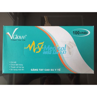 Găng tay y tế có bột Vglove (Hộp 100 chiếc)