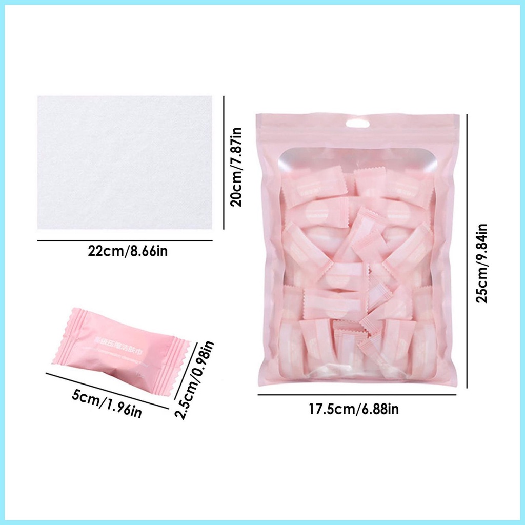 50/ 100 Khăn giấy dạng viên nén mềm mại không mùi sử dụng tiện lợi