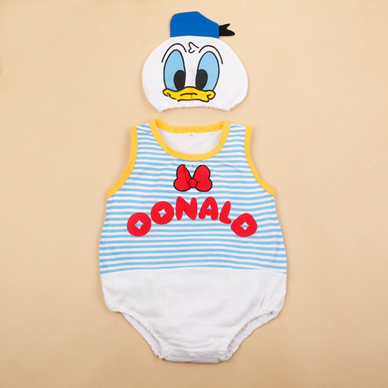 Áo liền quần một mảnh thiết kế nhân vật hoạt hình Mickey cho bé sơ sinh