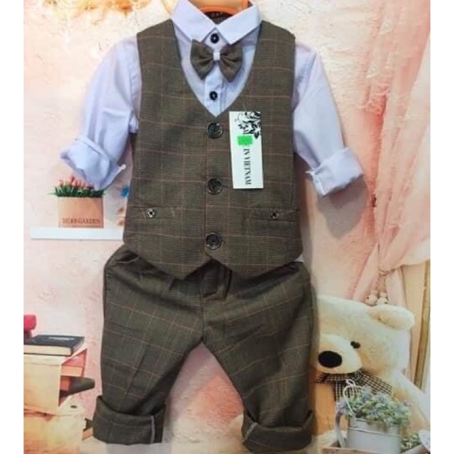 Bộ công tử kẻ cho bé yêu 8-28kg