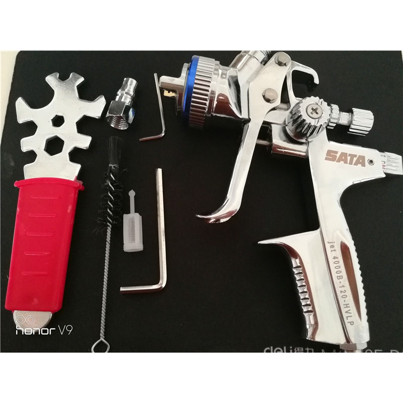 SATA JET 4000B New HVLP xe sơn gun chuyên nghiệp Trọng Lực súng phun với 1.3 mét vòi phun, sơn hiệu quả cao